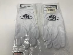 New Louisville Slugger Batting Gloves White/Black Adult XX-Large