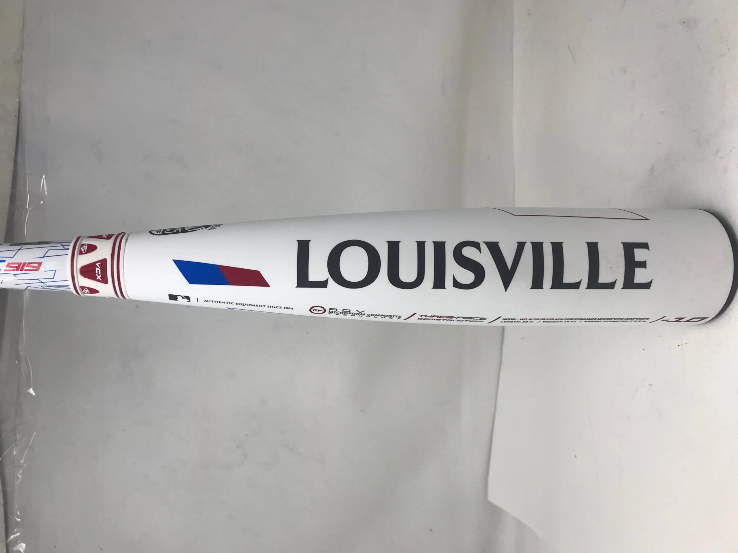 Used Louisville Slugger Prime 919 Blu/Wht 28/18 Senior League Baseball Bat 2 3/4" 4 Used Louisville Slugger Prime 919 Blu/Wht 28/18 Senior League Baseball Bat 2 3/4" - Image 2
