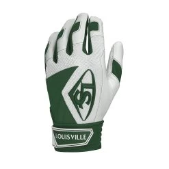New Louisville Slugger Series 7 Batting Gloves Green/White Small