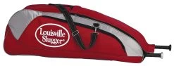 New Louisville Slugger Deluxe Locker Bag Red/Silver 600 Denier Polyester