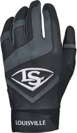 New Louisville Slugger Genuine Youth Small Batting Gloves Black/White