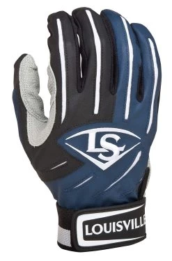 New Louisville Slugger Men's Medium Series 5 Batting Gloves Navy