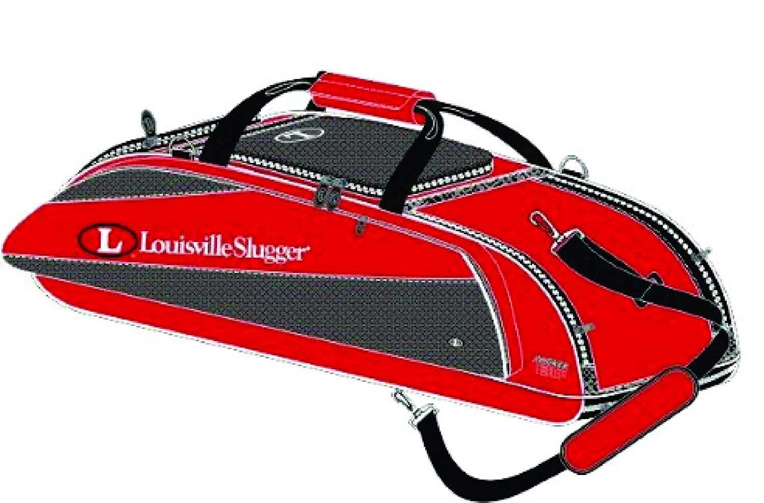 New Louisville Slugger Wheeled Player Bag Equipment Bag Baseball Scarlet/Silver 3 New Louisville Slugger Wheeled Player Bag Equipment Bag Baseball Scarlet/Silver