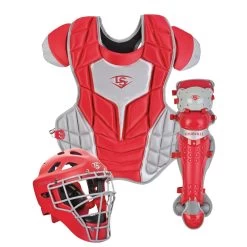 New Louisville Slugger Series 7 Catchers Kit Complete Scarlet/Gray Baseball
