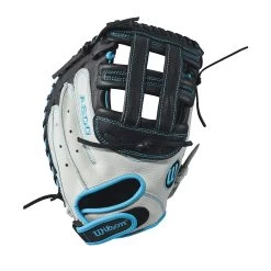 LOUISVILLE SLUGGER New Other Wilson Aura Fastpitch Catcher's Mitt, 34", Ivory/Electric Blue, RHT