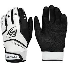 New Louisville Slugger Genuine Youth Large Batting Gloves White/Black